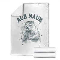 Aur Naur Raccoon St Patricks Day Throw Blanket Funny Sarcastic Oh No Australian Accent
