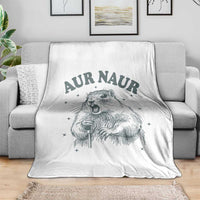 Aur Naur Raccoon St Patricks Day Throw Blanket Funny Sarcastic Oh No Australian Accent