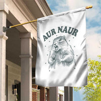 Aur Naur Raccoon St Patricks Day Garden Flag Funny Sarcastic Oh No Australian Accent