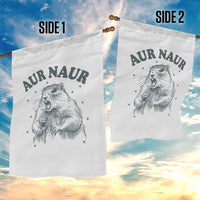 Aur Naur Raccoon St Patricks Day Garden Flag Funny Sarcastic Oh No Australian Accent