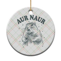 Aur Naur Raccoon St Patricks Day Ceramic Ornament Funny Sarcastic Oh No Australian Accent