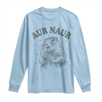 Aur Naur Raccoon St Patricks Day Long Sleeve Shirt Funny Sarcastic Oh No Australian Accent