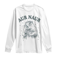 Aur Naur Raccoon St Patricks Day Long Sleeve Shirt Funny Sarcastic Oh No Australian Accent