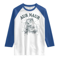Aur Naur Raccoon St Patricks Day Raglan Shirt Funny Sarcastic Oh No Australian Accent