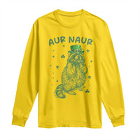 Aur Naur Cowboy Raccoon Meme Long Sleeve Shirt Funny Sarcastic Oh No Australian Accent