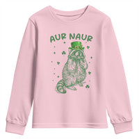 Aur Naur Cowboy Raccoon Meme Youth Sweatshirt Funny Sarcastic Oh No Australian Accent
