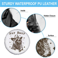AUR Naur Cowboy Raccoon Spare Tire Cover Funny Sarcastic Oh No Australian Accent