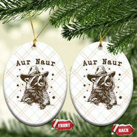 AUR Naur Cowboy Raccoon Ceramic Ornament Funny Sarcastic Oh No Australian Accent