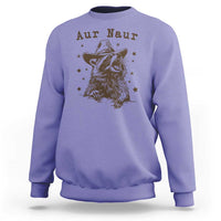 AUR Naur Cowboy Raccoon Sweatshirt Funny Sarcastic Oh No Australian Accent