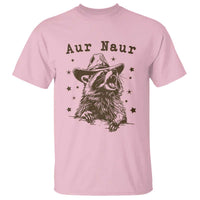 AUR Naur Cowboy Raccoon T Shirt Funny Sarcastic Oh No Australian Accent