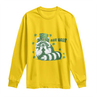 AUR Naur Raccoon St Patricks Day Meme Long Sleeve Shirt Funny Sarcastic Oh No Australian Accent