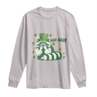 AUR Naur Raccoon St Patricks Day Meme Long Sleeve Shirt Funny Sarcastic Oh No Australian Accent