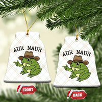 AUR Naur Cowboy Frog Meme Ceramic Ornament Funny Sarcastic Oh No Australian Accent