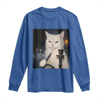 Funny Stoner Cat Long Sleeve Shirt 420 Stoner Smoking Cat Cannabis Lover Meme
