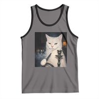 Funny Stoner Cat Tank Top 420 Stoner Smoking Cat Cannabis Lover Meme