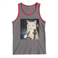 Funny Stoner Cat Tank Top 420 Stoner Smoking Cat Cannabis Lover Meme