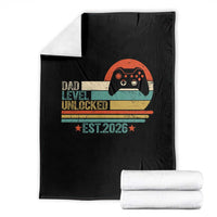 Dad Level Unlocked Throw Blanket Funny New Dad Gaming Gamer 2026