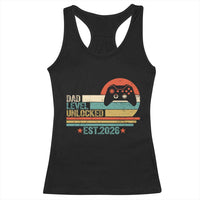 Dad Level Unlocked Racerback Tank Top Funny New Dad Gaming Gamer 2026