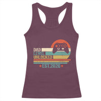Dad Level Unlocked Racerback Tank Top Funny New Dad Gaming Gamer 2026