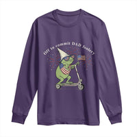 New Dad Frog 4th of July Long Sleeve Shirt Off to Commit Dad Foolery