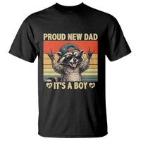 Proud New Dad It's A Boy T Shirt Funny Raccoon Humor Father's Day