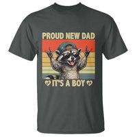 Proud New Dad It's A Boy T Shirt Funny Raccoon Humor Father's Day