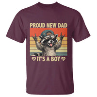 Proud New Dad It's A Boy T Shirt Funny Raccoon Humor Father's Day