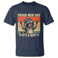 Proud New Dad It's A Boy T Shirt Funny Raccoon Humor Father's Day