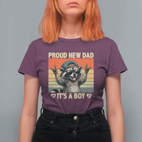 Proud New Dad It's A Boy T Shirt For Women Funny Raccoon Humor Father's Day