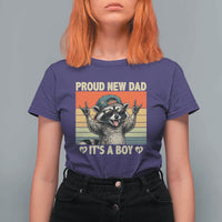 Proud New Dad It's A Boy T Shirt For Women Funny Raccoon Humor Father's Day