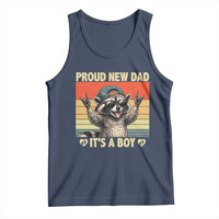 Proud New Dad It's A Boy Tank Top Funny Raccoon Humor Father's Day