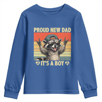 Proud New Dad It's A Boy Youth Sweatshirt Funny Raccoon Humor Father's Day