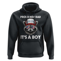Proud New Dad It's A Boy Hoodie Raccoon Patriotic America 250th Anniversary