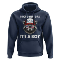Proud New Dad It's A Boy Hoodie Raccoon Patriotic America 250th Anniversary