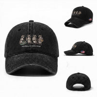 Funny Raccoon Dad Washed Cotton Baseball Cap Just Doing My Daddy Things