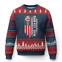 New Dad 2026 Ugly Christmas Sweater Patriotic US American Flag Gifts Fathers Day