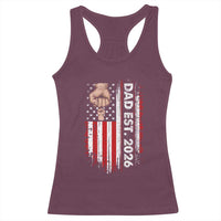 New Dad 2026 Racerback Tank Top Patriotic US American Flag Gifts Fathers Day