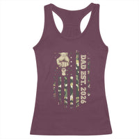 New Dad 2026 Racerback Tank Top Camo American Flag Military Dad Father's Day