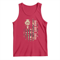 New Dad 2026 Tank Top Camo American Flag Military Dad Father's Day