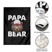 Papa Bear Father's Day Garden Flag America 250th Anniversary USA Flag July 4th
