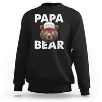 Papa Bear Father's Day Sweatshirt America 250th Anniversary USA Flag July 4th