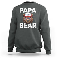 Papa Bear Father's Day Sweatshirt America 250th Anniversary USA Flag July 4th