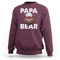 Papa Bear Father's Day Sweatshirt America 250th Anniversary USA Flag July 4th