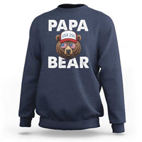 Papa Bear Father's Day Sweatshirt America 250th Anniversary USA Flag July 4th