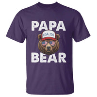 Papa Bear Father's Day T Shirt America 250th Anniversary USA Flag July 4th