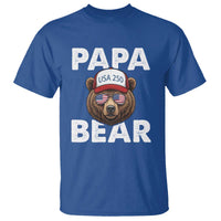 Papa Bear Father's Day T Shirt America 250th Anniversary USA Flag July 4th