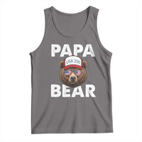 Papa Bear Father's Day Tank Top America 250th Anniversary USA Flag July 4th