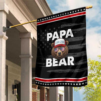 Papa Bear Father's Day Patriotic Garden Flag America 250th Anniversary USA Flag July 4th