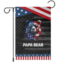 Papa Bear Father's Day Patriotic Garden Flag American Flag 4th Of July