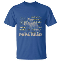 Papa Bear Father's Day T Shirt Camouflage California Republic Flag Bear